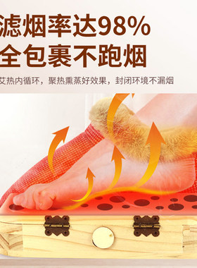 艾灸鞋足部艾灸盒随身灸家用轻便鞋宫寒艾柱艾条脚部温灸器具