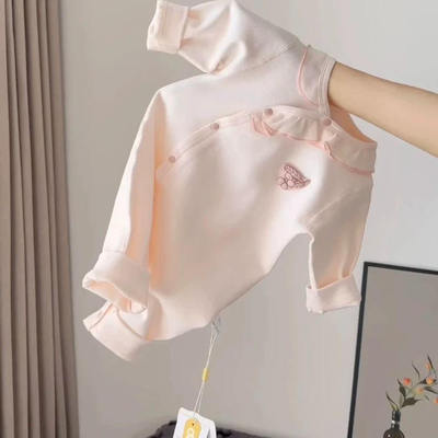 舒绒棉婴儿连体衣春秋长袖哈衣纯色棉哈衣四季款睡衣精致外出爬服