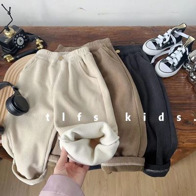 儿童灯芯绒裤子加绒加厚大中小童