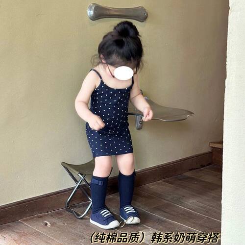 女童夏季纯棉吊带裙无袖连衣裙