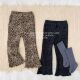 外穿长裤 韩国童装 女童纯棉洋气百搭休闲裤 豹纹显瘦喇叭裤 春夏季