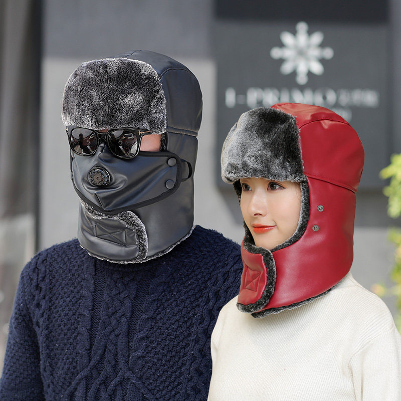 雷锋帽男帽子女冬季东北防寒皮帽骑车护耳加厚防风保暖口罩棉帽|ruв категории Аксессуары, шляпа - от Buy2taobao.com для оказания профессиональной услуги покупки агента Taobao