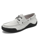 帆船鞋 小皮鞋 反绒皮手工平底户外徒步休闲鞋 男鞋 大码 工装 复古潮鞋