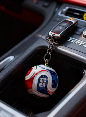 2026美加墨世界杯足球实心车钥匙扣包包挂件链环送男女礼物高级感