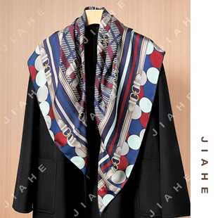 加禾【巴波皮带】重磅22姆米意萝绸桑蚕丝围巾丝巾三角巾150*80