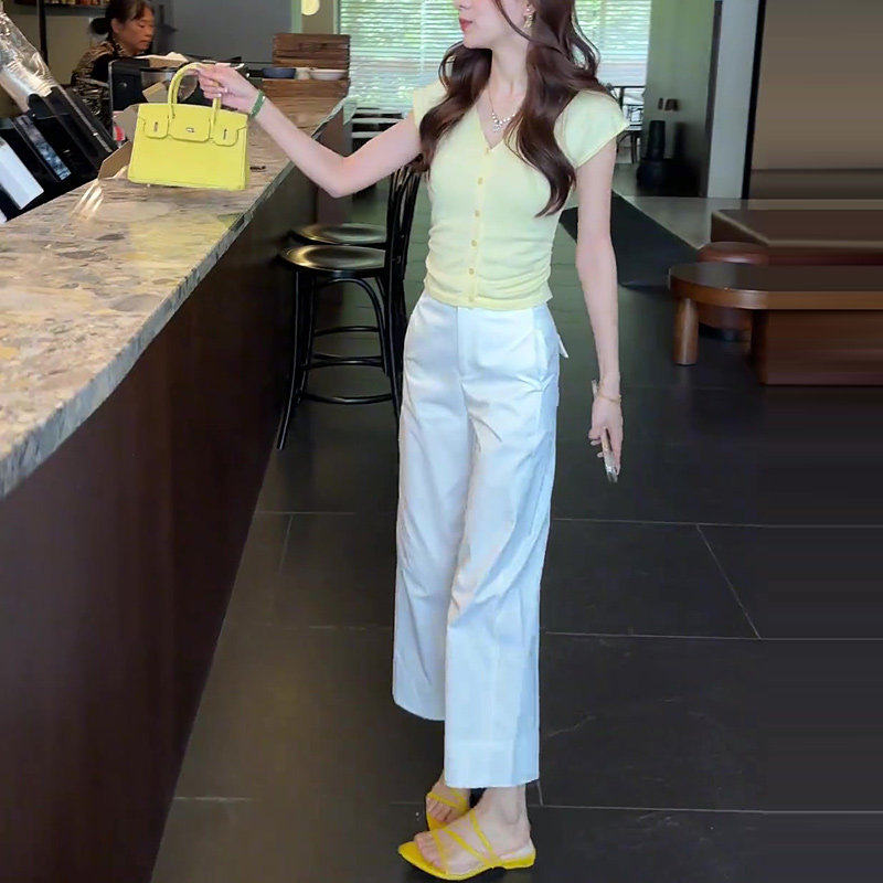 白色抗皱天丝亚麻裤子女夏天薄款西装阔腿裤韩版独特超好看九分裤,女装/女士精品,休闲裤,淘宝优惠券,粉丝福利购,淘宝优惠卷