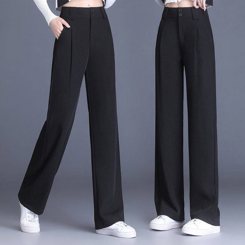 2026新款宽松阔腿裤女高腰薄款宽松女裤子夏季长裤职业西装直筒裤,女装/女士精品,休闲裤,淘宝优惠券,粉丝福利购,淘宝优惠卷