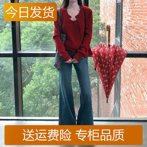 宽松微喇牛仔裤女小个子20