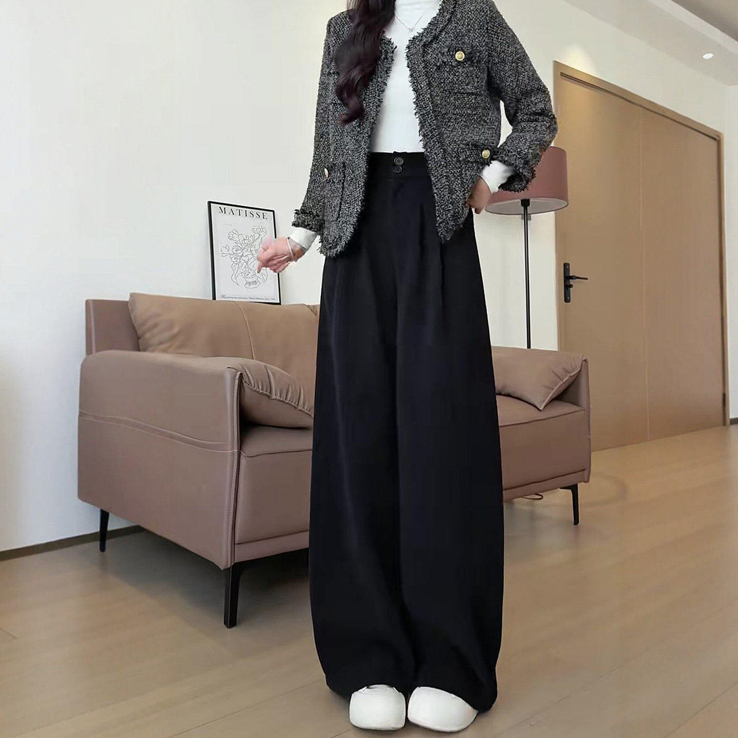 梨形身材加绒西装裤女冬2026新款显瘦灯芯绒阔腿裤今年流行梧桐裤,女装/女士精品,休闲裤,淘宝优惠券,粉丝福利购,淘宝优惠卷