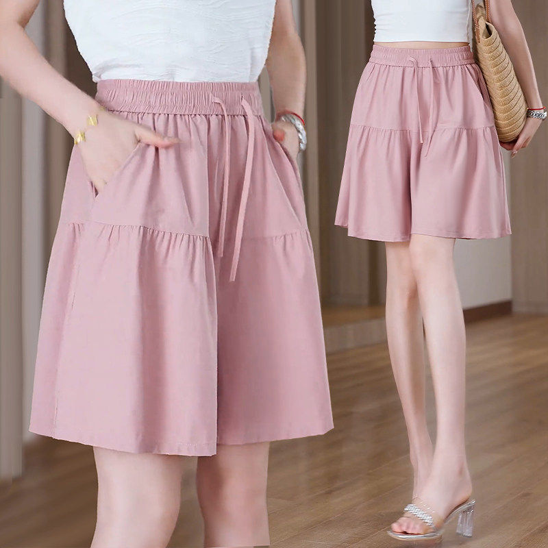 冰丝短裤女夏季薄款2026新款高腰a字阔腿裙裤外穿休闲速干五分裤,女装/女士精品,大码裤装,淘宝优惠券,粉丝福利购,淘宝优惠卷