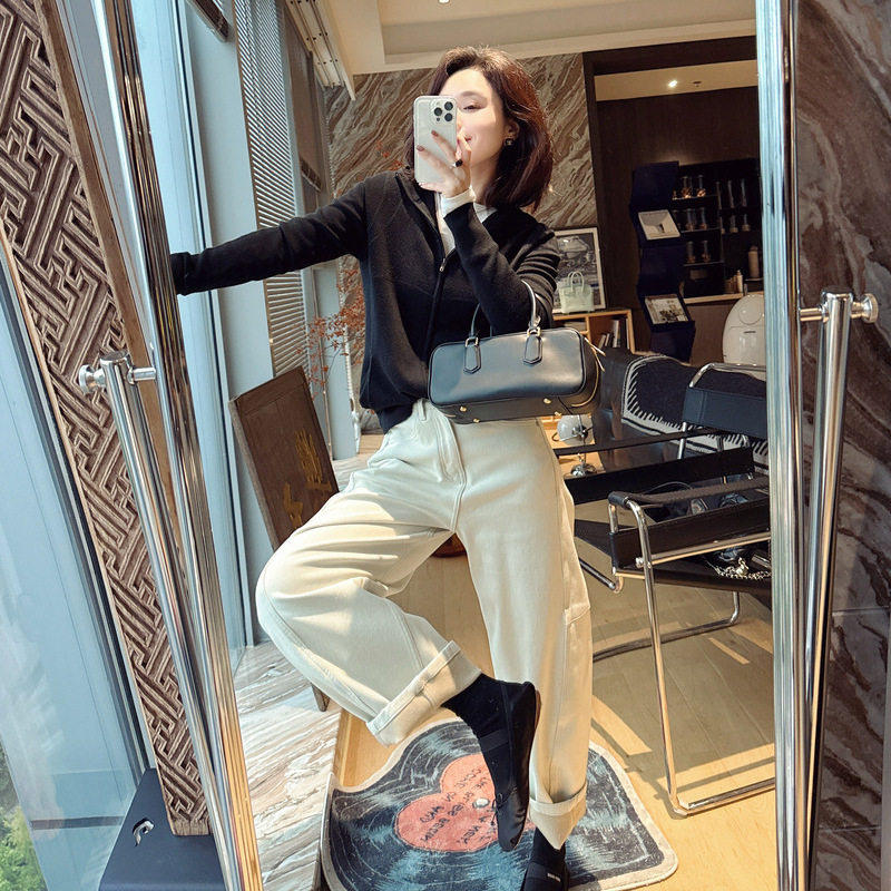 曼迪妈“王牌小白裤”加绒弯弯阔腿裤白色牛仔裤栗子裤锥形长裤女,女装/女士精品,牛仔裤,淘宝优惠券,粉丝福利购,淘宝优惠卷