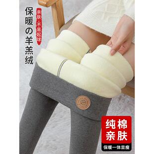 一体东北特厚保暖裤 羊羔绒打底裤 大码 加绒加厚高腰棉裤 女外穿冬季