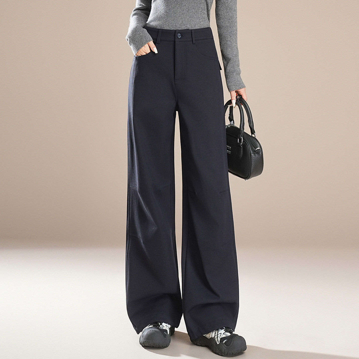 美式阔腿工装裤女春秋冬2026新款高腰宽松显瘦加绒加厚休闲直筒裤,女装/女士精品,大码裤装,淘宝优惠券,粉丝福利购,淘宝优惠卷