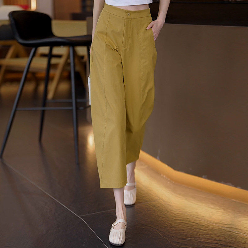 夏季休闲薄款弯刀裤女2026新款小个子百搭八分裤高腰宽松直筒裤子,女装/女士精品,休闲裤,淘宝优惠券,粉丝福利购,淘宝优惠卷