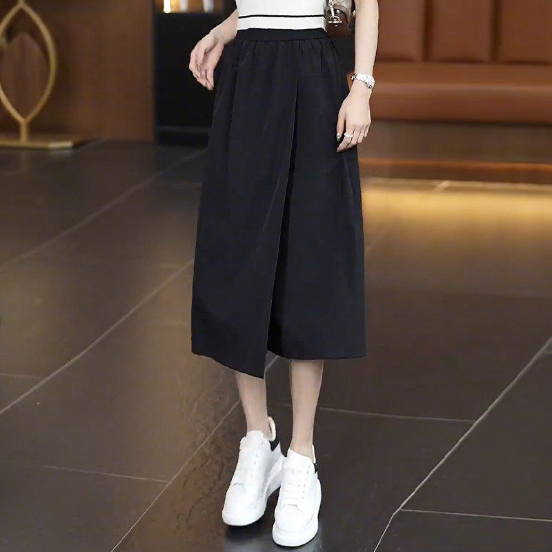 冰丝八分阔腿裙裤女2026新款夏季薄款休闲裤高腰宽松垂感直筒裤子,女装/女士精品,休闲裤,淘宝优惠券,粉丝福利购,淘宝优惠卷