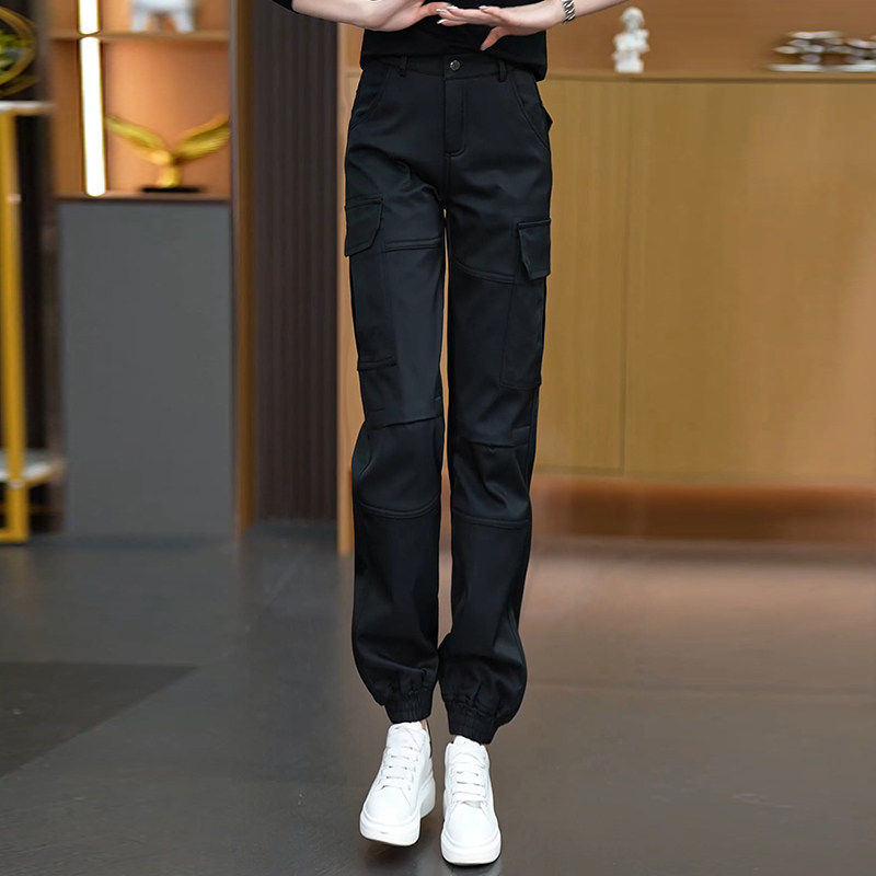 工装裤女秋冬2026新款高腰加绒直筒裤小个子束脚登山休闲哈伦裤,女装/女士精品,真丝上装,淘宝优惠券,粉丝福利购,淘宝优惠卷