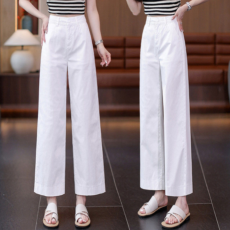 窄版阔腿西装裤女夏季薄款2026新款高腰宽松显瘦休闲九分直筒裤子,女装/女士精品,大码裤装,淘宝优惠券,粉丝福利购,淘宝优惠卷