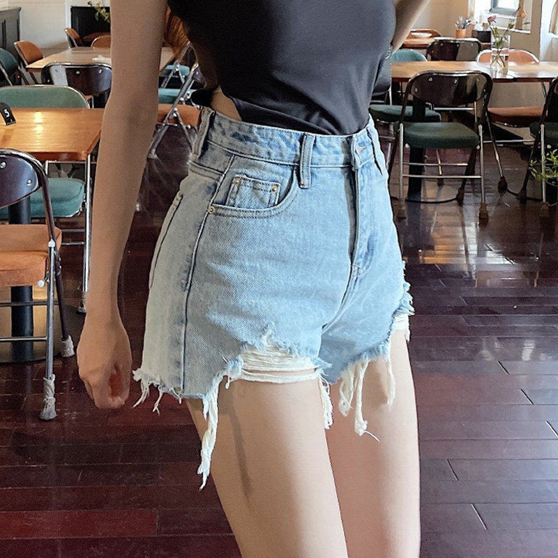高腰破洞牛仔超短裤女2026新款夏季美式a字辣妹潮流毛边阔腿热裤,女装/女士精品,牛仔裤,淘宝优惠券,粉丝福利购,淘宝优惠卷