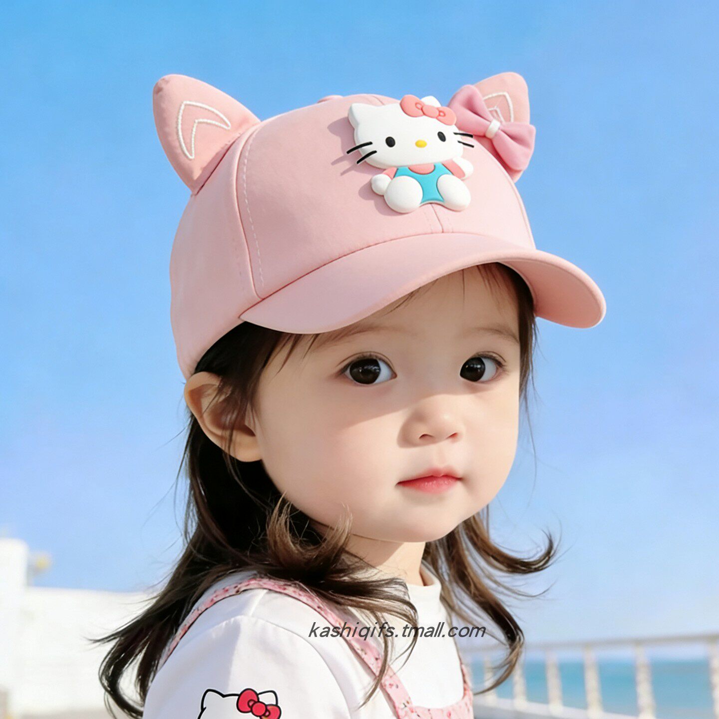 女童春夏新款卡通防晒棒球帽图片