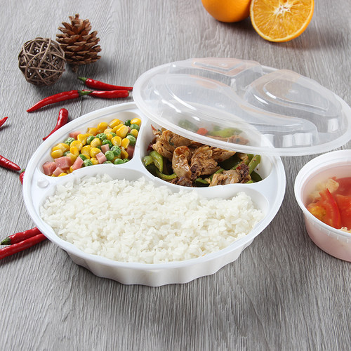 美式加厚塑料圆形外卖打包盒