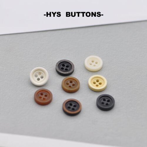 HYS BUTTONS细边仿木纹衬衫扣田园风衬衣纽扣小钮扣