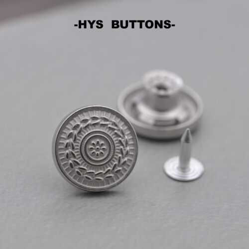 HYS BUTTONS牛仔裤牛仔衣纽扣裤背带裤钮扣摇头扣男女金属工字扣