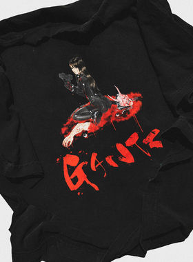 GANTZ 杀戮都市 下平玲花日漫小众款 动漫复古印花短袖T恤Vintage