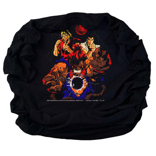 Gouki/ゴウキ Akuma 街头霸王豪鬼短袖做旧复古怀旧游戏动漫T恤