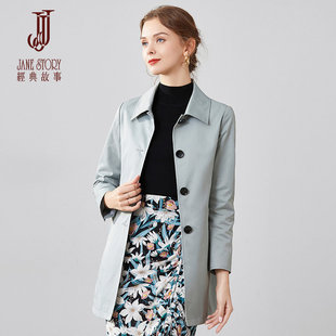 经典故事时髦高级感中长款风衣女2026年春秋款减龄百搭风衣外套
