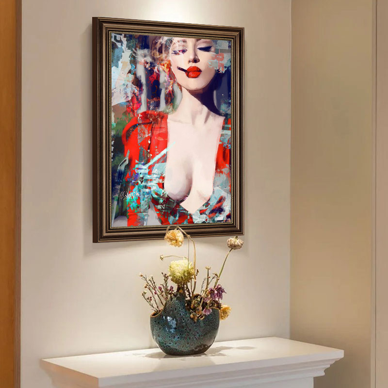 雪茄吧装饰画美式复古风挂画高级感酒吧墙面装饰威士忌酒庄背景墙