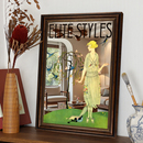 店客厅卧室梳妆台镜子画艺术挂画 饰画小众创意复古镜面服装 法式 装