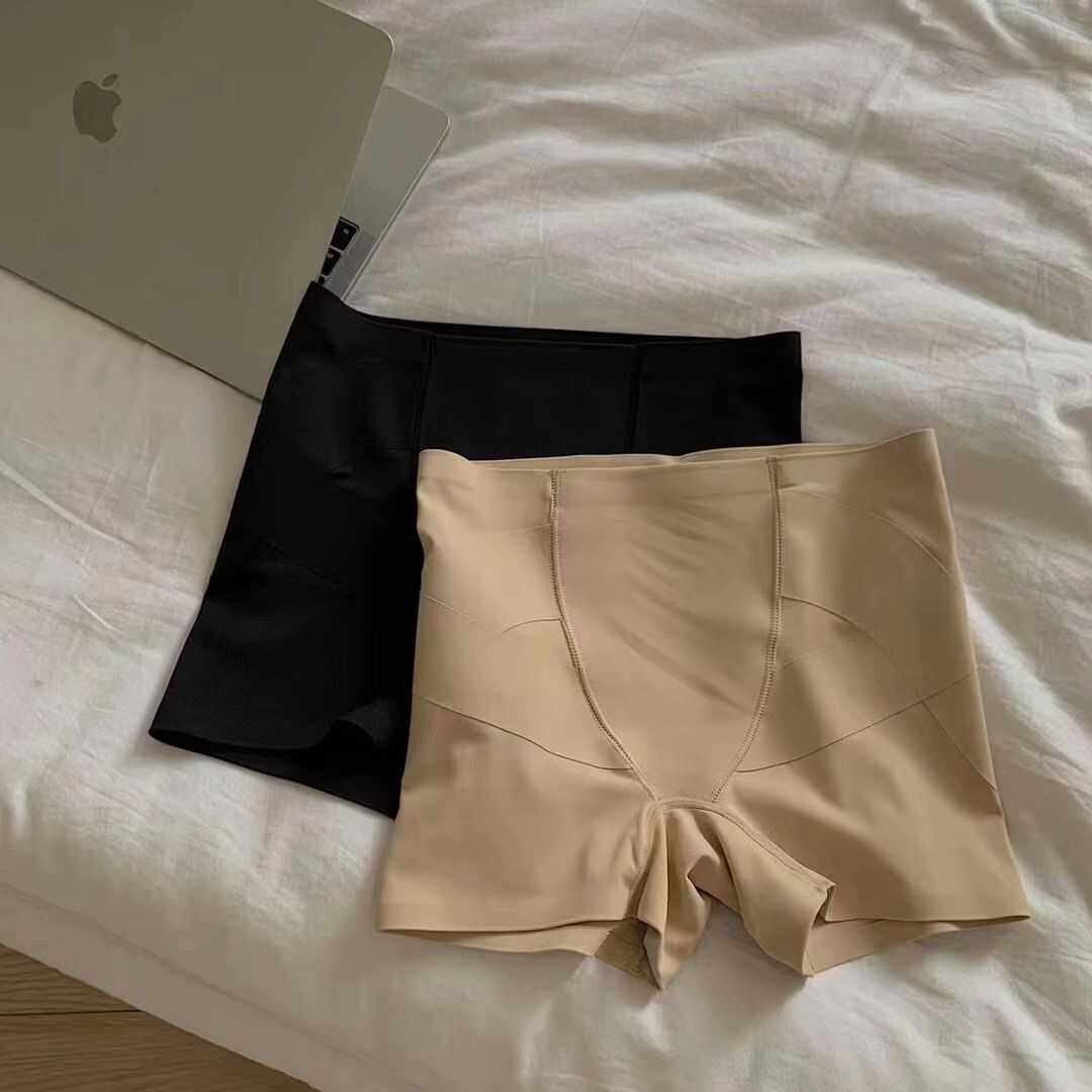 提臀冰丝面膜无痕三分芭比裤高腰收腹健身防走光打底裤女士内裤女