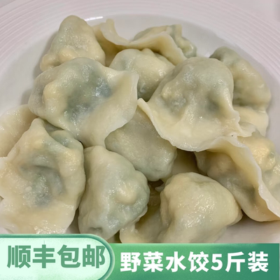 野菜水饺素馅饺子速食冷冻商用半成品槐花鸡蛋茴香蒲公英荠菜食品