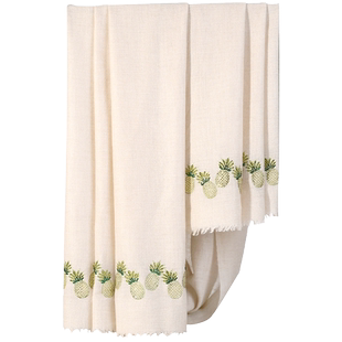 高端pashmina羊绒披肩手工菠萝刺绣烫钻原绒色钻石纹高密定制围巾