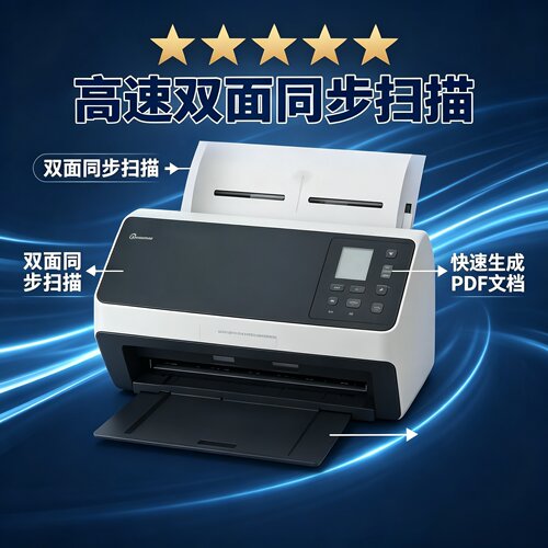 富士通A4双面网络文件扫描仪