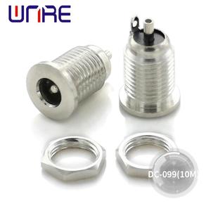 DC-099M10安防产品充电插座母座立式 带螺纹耐高温DC直流电源接口