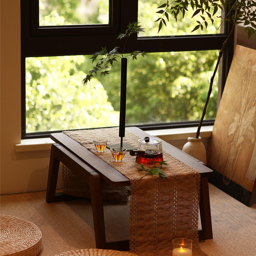 蒲素榆木折叠榻榻米茶桌厂家直销