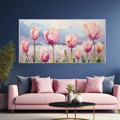 油画立体手绘厦门抽象花卉装饰画