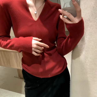 针织衫 小衫 百搭打底针织衫 6615Q 人气销量王～韩系简约V领修身