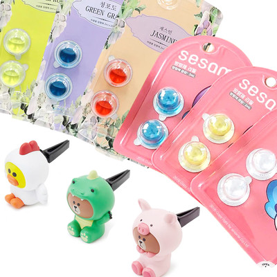 韩国linefriends车载香水摆件