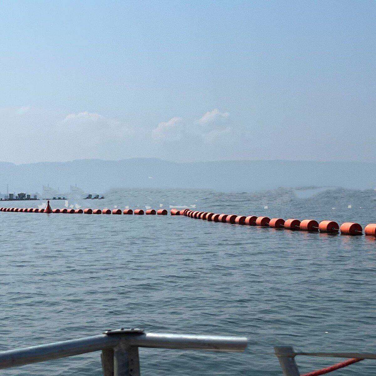 海上拦截水草海草塑料聚乙烯浮筒 杭州西湖区取水站拦污警示浮索