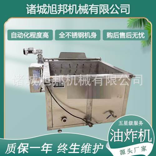 里脊肉电加热油炸机 蒸汽加热可控温肉制品油炸锅 薯片连续油炸框
