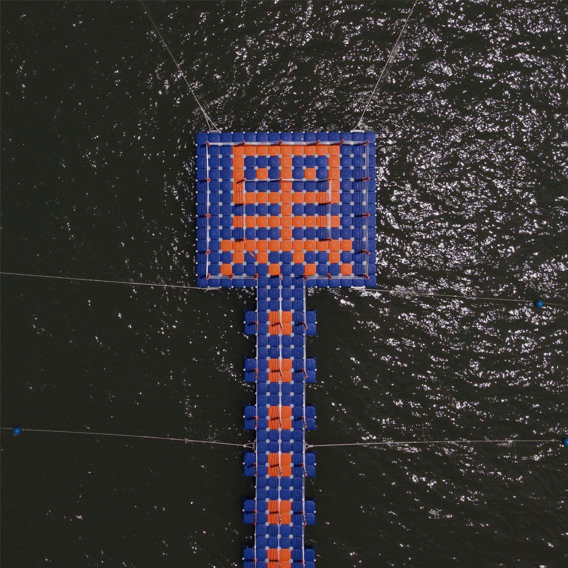 水上钓鱼浮筒 江河大自然游泳池 水上乐园平台 亲水平台 景观浮桥