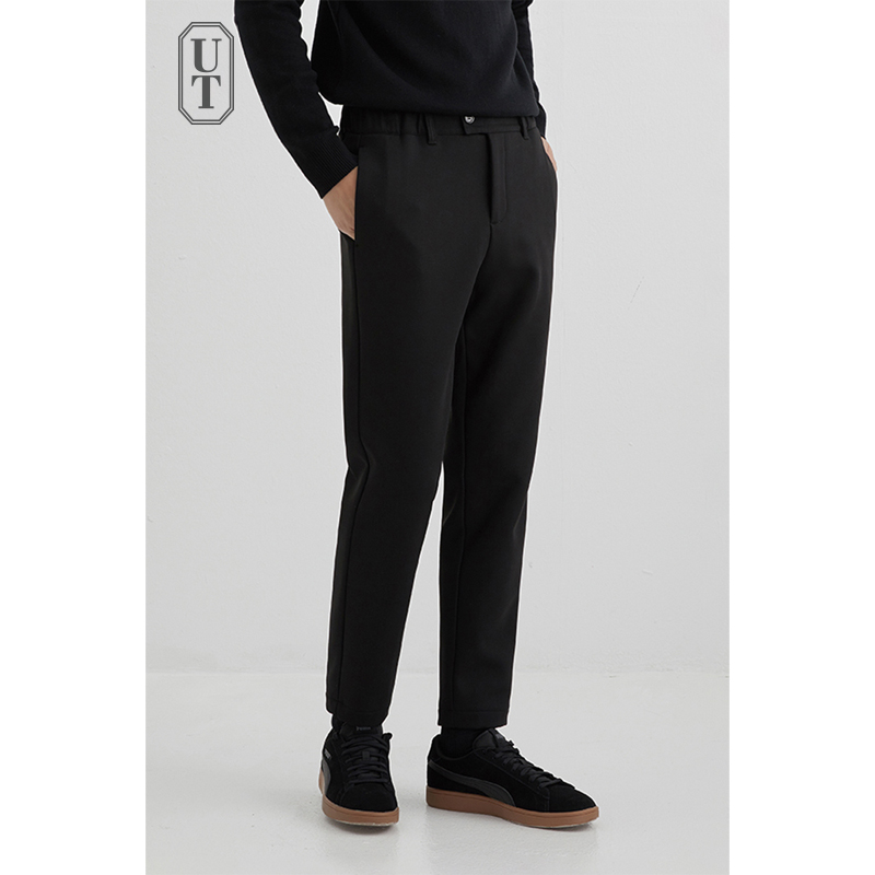 修身直筒宽松加厚休闲裤