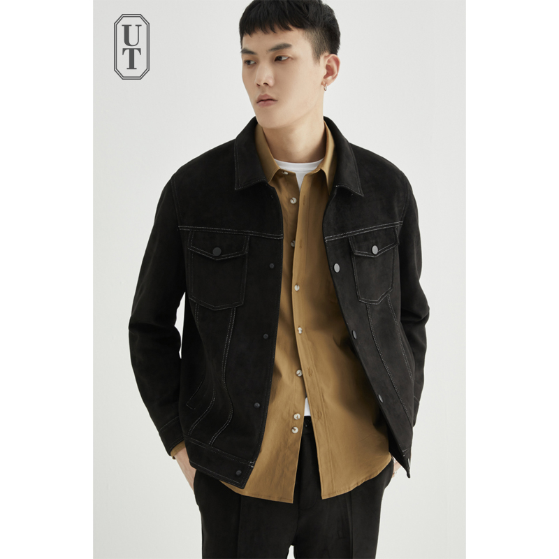 麂皮绒夹克痞帅气休闲韩版潮流