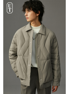 三防假两件轻薄白鸭绒秋冬季宽松加厚休闲短款羽绒服外套棉服男装