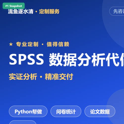 SPSS数据分析代做Python实证Stata问卷Eviews医学统计meta分析