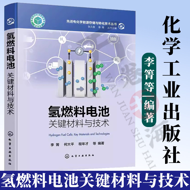 先进电化学能源存储与转化技术丛书 氢燃料电池关键材料与技术 质子交换膜 膜电极电化剂电堆技术 新能源电化学等领域人员参考书