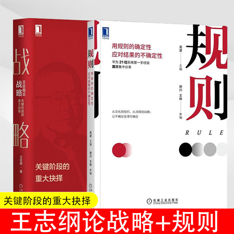 王志纲论战略：关键阶段的重大抉择+规则：用规则的确定性应对结果的不确定性 机械工业出版社 了解组织管理 企业建立规则