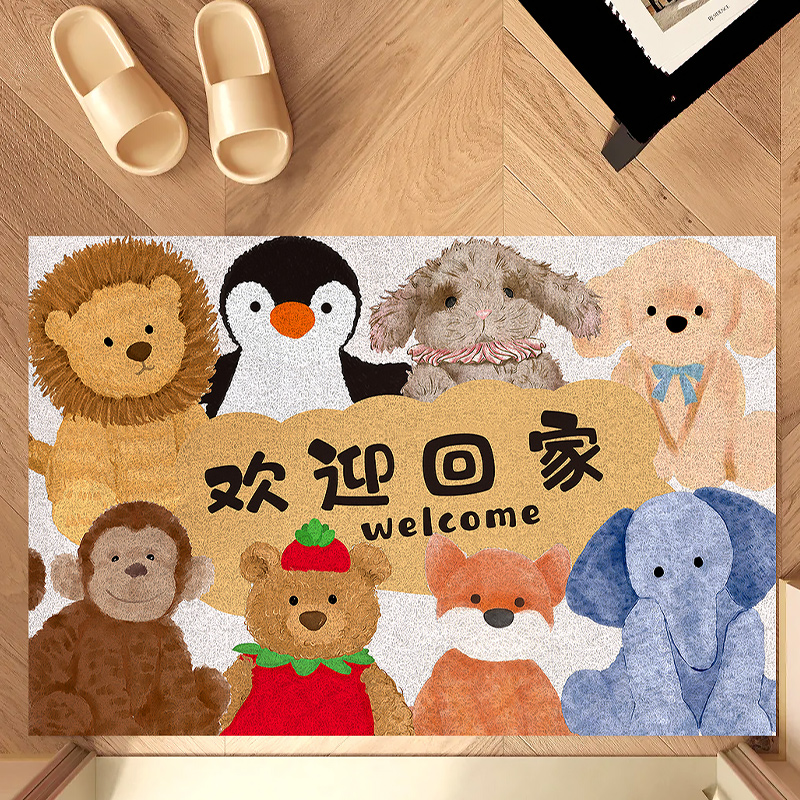 入户门地垫治愈系玩偶丝圈